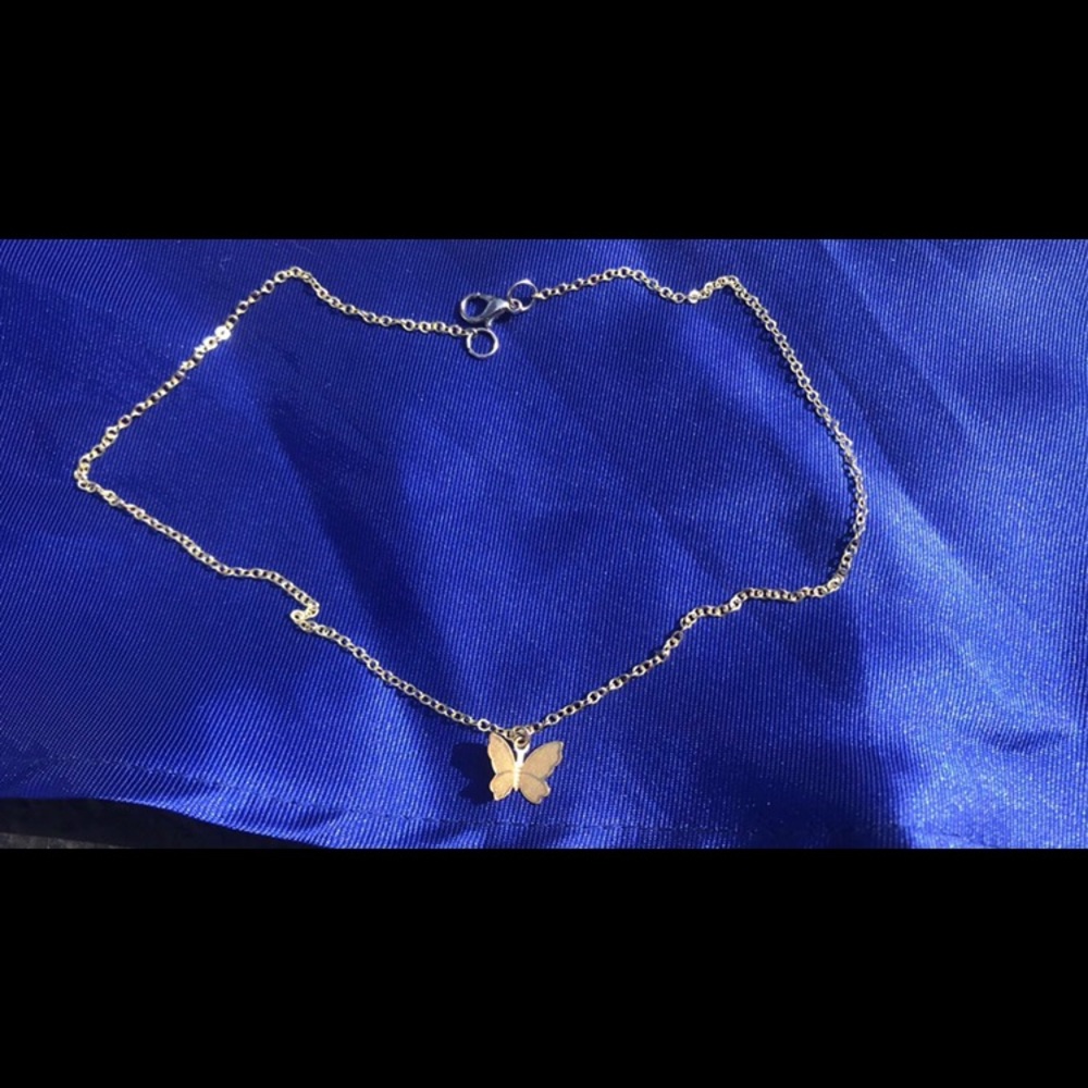 Gold butterfly necklace 🦋